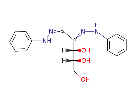 Molecular Structure of 3322-01-8 (4,5-bis(phenylhydrazono)pentane-1,2,3-triol (non-preferred name))