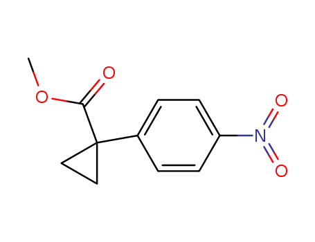 Molecular Structure of 23348-98-3 (Cyclopropanecarboxylic acid, 1-(4-nitrophenyl)-, methyl ester)