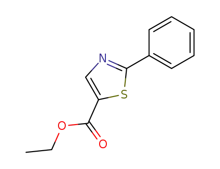 Molecular Structure of 172678-67-0 (5-Thiazolecarboxylic acid, 2-phenyl-, ethyl ester)
