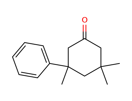 Molecular Structure of 25109-54-0 (Cyclohexanone, 3,3,5-trimethyl-5-phenyl-)