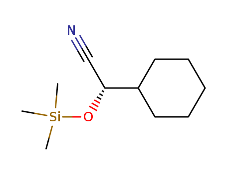 Molecular Structure of 146450-88-6 (Cyclohexaneacetonitrile, a-[(trimethylsilyl)oxy]-, (S)-)