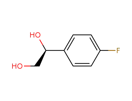 Molecular Structure of 179694-35-0 (1,2-Ethanediol,1-(4-fluorophenyl)-,(1R)-(9CI))