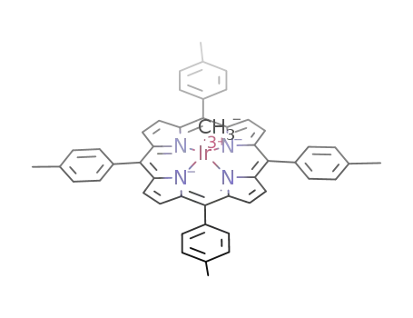 Molecular Structure of 386707-40-0 ((5,10,15,20-tetrakis(p-tolyl)porphyrinato)(methyl)iridium(III))