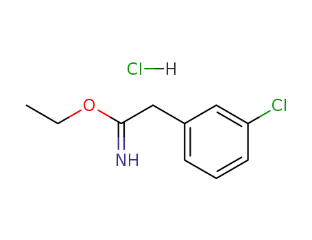 Molecular Structure of 103754-13-8 (ethyl m-chlorophenylimidoacetate hydrochloride)