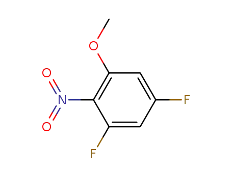 Molecular Structure of 66684-61-5 (1,5-DIFLUORO-3-METHOXY-2-NITRO-BENZENE)