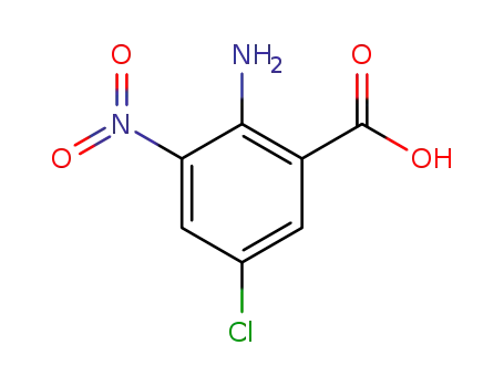 Molecular Structure of 6324-51-2 (2-AMINO-5-CHLORO-3-NITROBENZOIC ACID)