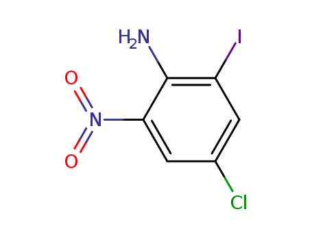 Molecular Structure of 123158-75-8 (4-Chloro-2-iodo-6-nitro-phenylaMine)