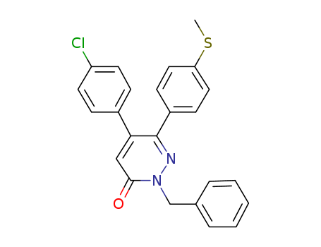 3(2H)-Pyridazinone,5-(4-chlorophenyl)-6-[4-(methylthio)phenyl]-2-(phenylmethyl)-