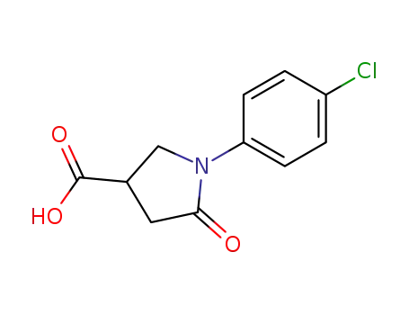 Molecular Structure of 39629-87-3 (1-(4-CHLORO-PHENYL)-5-OXO-PYRROLIDINE-3-CARBOXYLIC ACID)