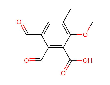 Benzoic acid,2,3-diformyl-6-methoxy-5-methyl- cas  478-05-7
