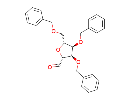 Molecular Structure of 37699-02-8 (2-O,3-O,5-O-Tribenzyl-β-D-ribofuranosylformaldehyde)