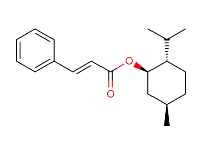 Molecular Structure of 5033-95-4 (2-Propenoic acid, 3-phenyl-,
(1R,2S,5R)-5-methyl-2-(1-methylethyl)cyclohexyl ester, (2E)-)