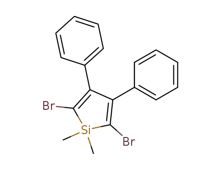 Molecular Structure of 686290-22-2 (2,5-Dibromo-1,1-dimethyl-3,4-diphenylsilole)