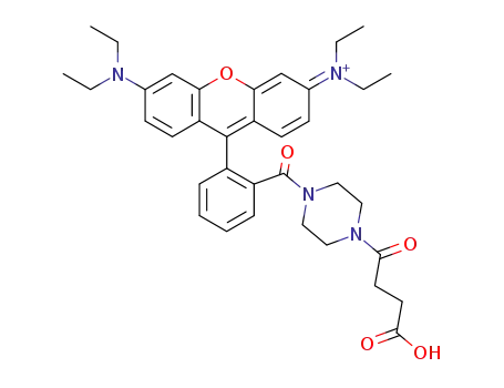 Molecular Structure of 608136-12-5 (rhodamine B 4-(3-carboxypropionyl)piperazine amide)