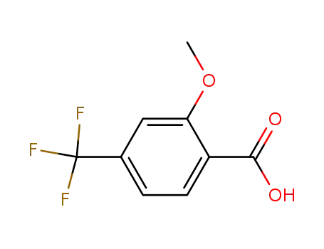 Molecular Structure of 448-36-2 (2-METHOXY-4-(TRIFLUOROMETHYL)BENZOIC ACID)