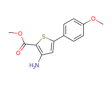 Molecular Structure of 37572-23-9 (3-Amino-5-(4-methoxyphenyl)thiophene-2-carboxylic acid methyl ester)