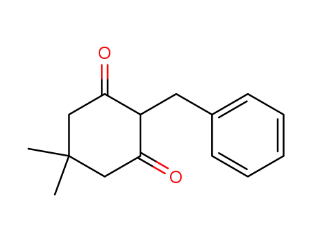 Molecular Structure of 724-40-3 (1,3-Cyclohexanedione, 5,5-dimethyl-2-(phenylmethyl)-)