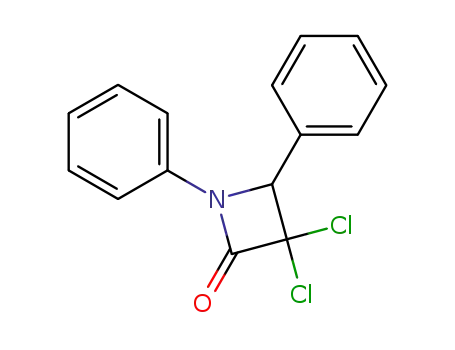 Molecular Structure of 22086-33-5 (2-Azetidinone, 3,3-dichloro-1,4-diphenyl-)