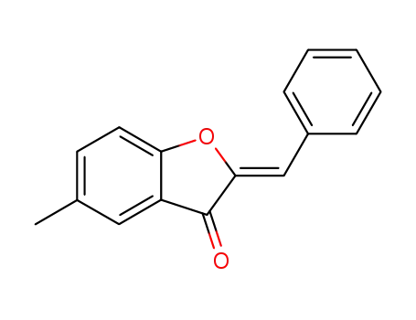 Molecular Structure of 37542-10-2 ((Z)-2-benzylidene-5-methylbenzofuran-3(2H)-one)