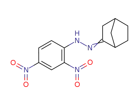 Molecular Structure of 3281-03-6 ((1Z)-1-bicyclo[2.2.1]hept-2-ylidene-2-(2,4-dinitrophenyl)hydrazine)