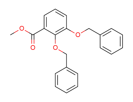 Molecular Structure of 2169-27-9 (Benzoic acid, 2,3-bis(phenylmethoxy)-, methyl ester)