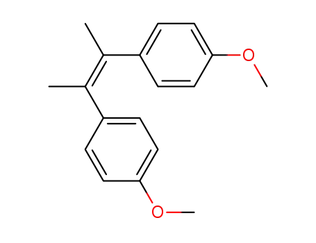 Molecular Structure of 54953-13-8 (Benzene, 1,1'-(1,2-dimethyl-1,2-ethenediyl)bis[4-methoxy-, (Z)-)