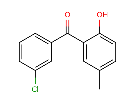 Molecular Structure of 6280-54-2 ((3-chlorophenyl)(2-hydroxy-5-methylphenyl)methanone)