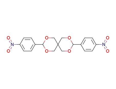 Molecular Structure of 59147-86-3 (2,4,8,10-Tetraoxaspiro[5.5]undecane, 3,9-bis(4-nitrophenyl)-)