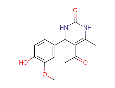 2(1H)-Pyrimidinone,
5-acetyl-3,4-dihydro-4-(4-hydroxy-3-methoxyphenyl)-6-methyl-