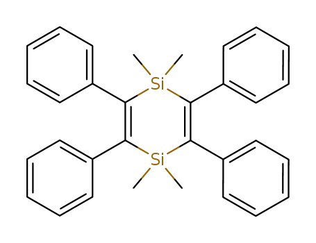 Molecular Structure of 751-37-1 (1,4-Disilacyclohexa-2,5-diene, 1,1,4,4-tetramethyl-2,3,5,6-tetraphenyl-)