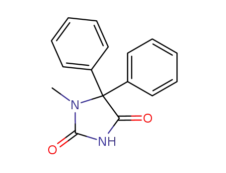 Molecular Structure of 6859-11-6 (1-Methyl-5,5-diphenylimidazolidine-2,4-dione)