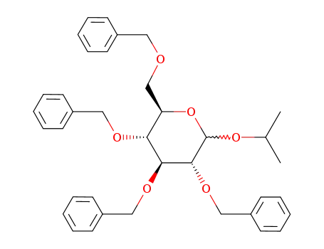 Molecular Structure of 151909-91-0 (isopropyl 2,3,4,6-tetra-O-benzyl-D-glucopyranoside)