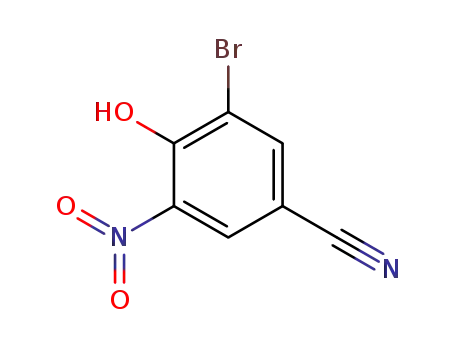 Molecular Structure of 1828-58-6 (3-bromo-4-hydroxy-5-nitrobenzonitrile)