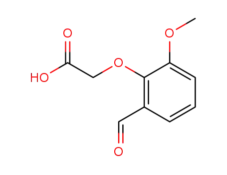 Molecular Structure of 40359-30-6 (2-(2-FORMYL-6-METHOXYPHENOXY)ACETIC ACID)