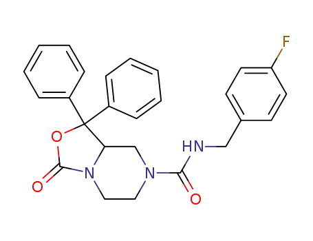 N-(4-Fluorobenzyl)-3-oxo-1,1-diphenyltetrahydro-1H-oxazolo[3,4-a]pyrazine-7(3H)-carboxamide