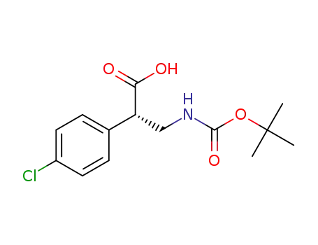 Molecular Structure of 1001180-04-6 (Boc-(S)-3-aMino-2-(4-chlorophenyl)propanoic acid)