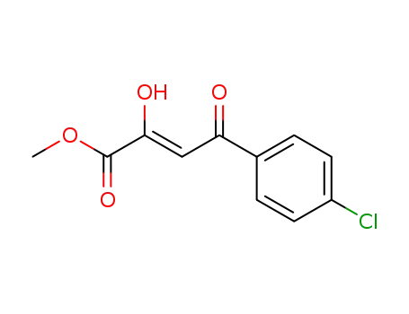 Molecular Structure of 39847-98-8 (2-Butenoic acid, 4-(4-chlorophenyl)-2-hydroxy-4-oxo-, methyl ester, (Z)-)