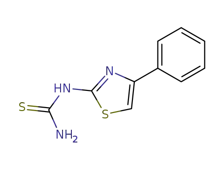 Molecular Structure of 7709-31-1 (Thiourea, (4-phenyl-2-thiazolyl)-)