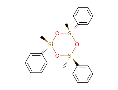 Molecular Structure of 6138-53-0 (cyclotrisiloxane, 2,4,6-trimethyl-2,4,6-triphenyl-)