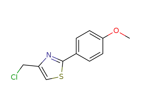 Molecular Structure of 23421-57-0 (4-(CHLOROMETHYL)-2-(4-METHOXYPHENYL)-1,3-THIAZOLE HYDROCHLORIDE)
