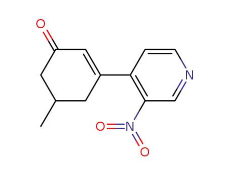 Molecular Structure of 1187055-95-3 ((±)-5-methyl-3-(3-nitropyridin-4-yl)cyclohex-2-enone)