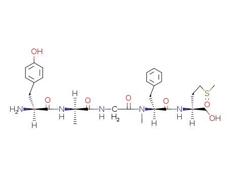 Molecular Structure of 64854-64-4 ((D-ALA2 N-ME-PHE4 MET(O)5-OL) ENKEPHALIN)