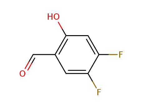 Molecular Structure of 199287-52-0 (Benzaldehyde, 4,5-difluoro-2-hydroxy- (9CI))