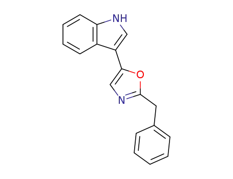 Molecular Structure of 73053-85-7 (1H-Indole,3-[2-(phenylmethyl)-5-oxazolyl]- )