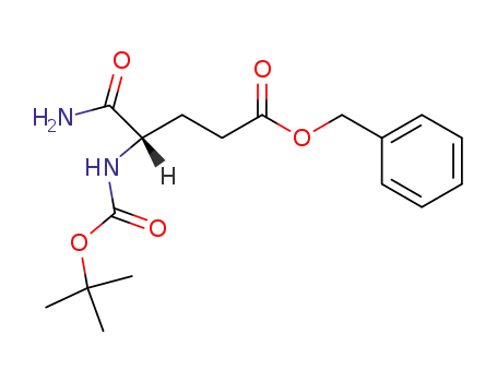 Molecular Structure of 18800-73-2 (Pentanoic acid,
5-amino-4-[[(1,1-dimethylethoxy)carbonyl]amino]-5-oxo-, phenylmethyl
ester, (S)-)