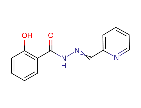 Molecular Structure of 18176-38-0 (N'-(2-Pyridylmethylene)-2-hydroxybenzhydrazide)