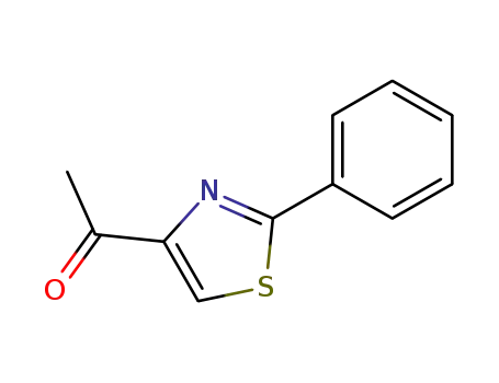 Molecular Structure of 10045-52-0 (1-(2-PHENYL-1,3-THIAZOL-4-YL)ETHAN-1-ONE)