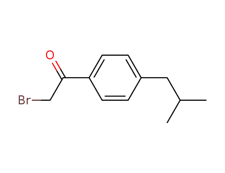 Molecular Structure of 30095-48-8 (2-bromo-1-(4-isobutylphenyl)ethanone)