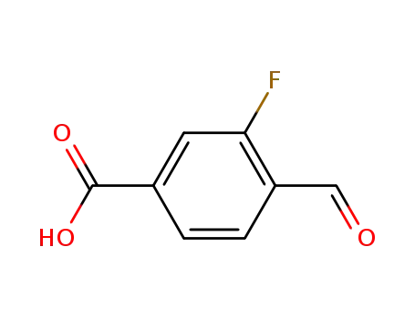 Molecular Structure of 193290-80-1 (3-Fluoro-4-formylbenzoic acid)