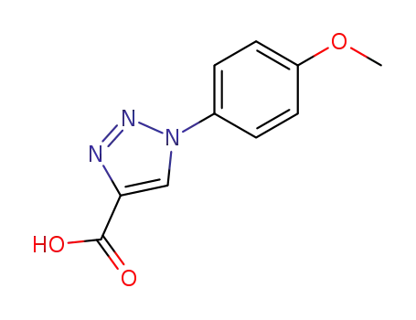 Molecular Structure of 4916-13-6 (1-(4-Methoxy-benzyl)-1H-[1,2,3]triazole-4-carboxylic acid)